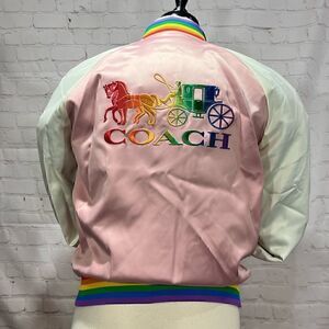 COACH RAINBOW SOUVENIR JACKET limited edition. Celebrating the LGBTQ Medium NWT